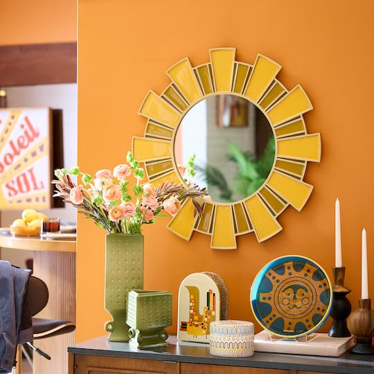 Jonathan Adler x Michaels 28" Yellow Round Wall Mirror